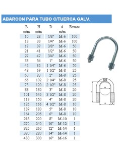 Abarcon galvanizado 48 1 1/2"|_|ABARCON GALVANIZADO 48 1 1/2"