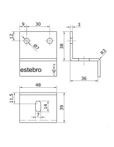 Abrazadera rail U-30