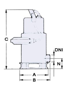 Bomba sumergible 1Cv, TURBO 100 D