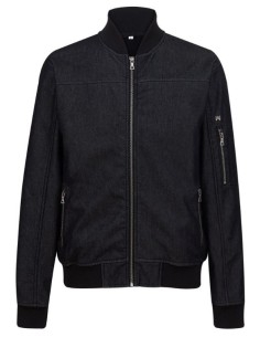 BOMBER DENIM CREMALLERAS METALICAS 04837 01 NEGRO