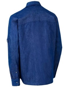 CAMISA DENIM CIERRE BROCHES BOLSILLO PECHO 02034 534 AZUL