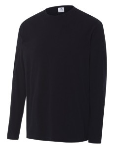 CAMISETA MANGA LARGA, CUELLO REDONDO SIN BOLSO 03032 01 NEGRO M