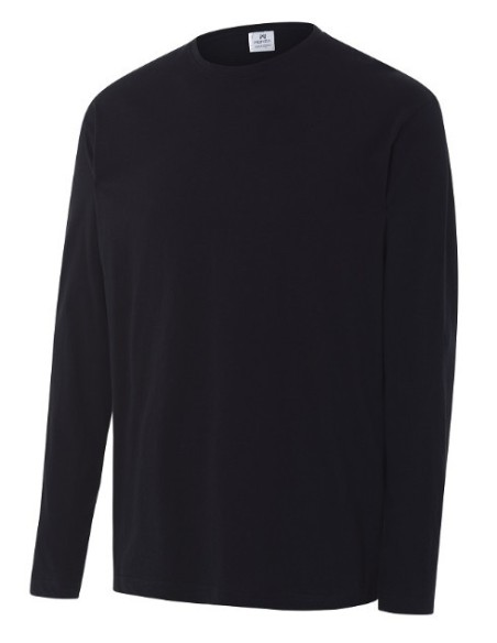 CAMISETA MANGA LARGA, CUELLO REDONDO SIN BOLSO 03032 01 NEGRO M