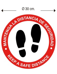 VINILO SUELO DISTANCIA SEGURIDAD 30   (5 u.)