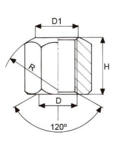 Tuerca hexagonal alta Din 6330-B