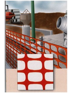 Valla obras plastico naranja 50 mt.x1