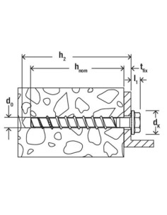 Tornillo para hormigon FBS 8x70 Tornillo para hormigon FBS 8x70