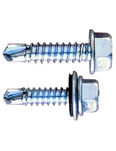Tornillo auto taladrante rosca chapa zinc. 7504-K