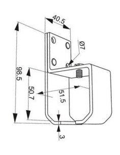 Soporte pared para puertas correderas K 150-300 ref. 5521
