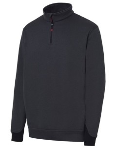 SUDADERA BICOLOR MEDIA CREMALLERA  04844 474 GRIS NEGRO