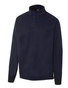SUDADERA BICOLOR MEDIA CREMALLERA  04844 475 AZUL MARINO / NEGRO