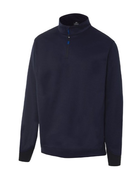 SUDADERA BICOLOR MEDIA CREMALLERA  04844 475 AZUL MARINO / NEGRO