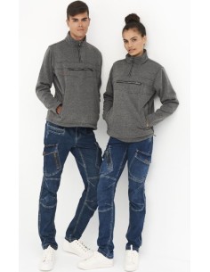 SUDADERA CANGURO. BOLSO CENTRAL 04833 09 GRIS MEDIO
