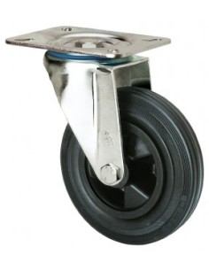 RUEDA GIRATORIA ZV GOMA NEGRA PSN