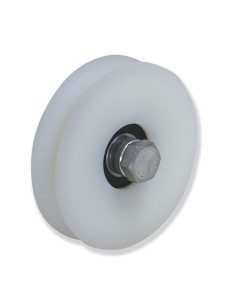 Rueda nylon 1 cojinete canal u 100 80-150/4