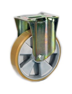 RUEDA POLIURETANO NUCLEO ALUMINIO, FIJA