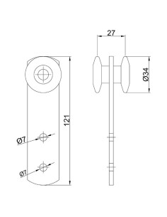Rollapar Simple U40 Acero Colgadero