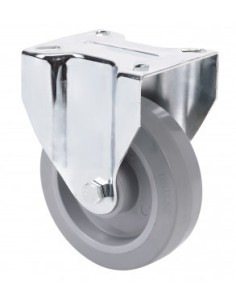 RUEDA FIJA ZV GOMA ELASTICA GRIS PGR EJE R