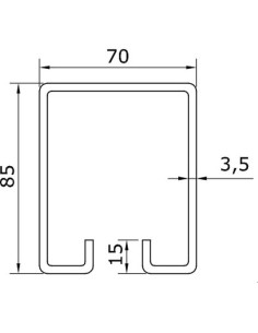 Rail Rollapar U-70*metro (A3000 mm)