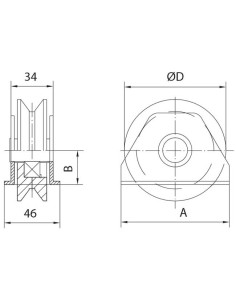 Polea Soporte 100x20V