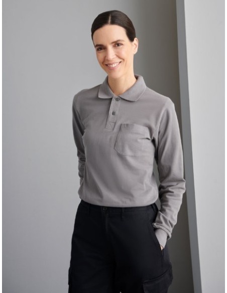 POLO GRANITO MANGA LARGA 3011 09 GRIS