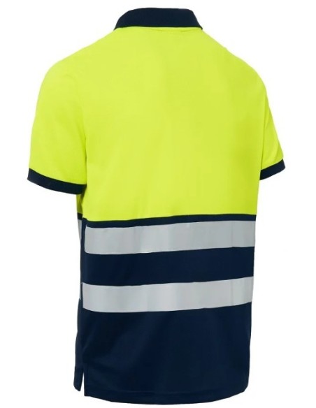 POLO MANGA CORTA, COMBINADO EPI CAT II ALTA VISIBILIDAD04752 07 MARINO