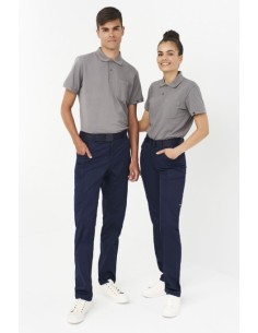 POLO PIQUE MANGA CORTA 1 BOLSILLO 3000 09 GRIS