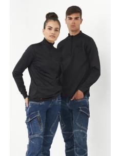 POLO TERMICO MANGA LARGA MEDIA CREMALLERA 04831 01 NEGRO