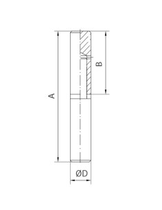 Pernio Nudo con Arandela INOX 303