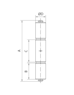 Pernio Nudo Tres Cuerpos 20x120