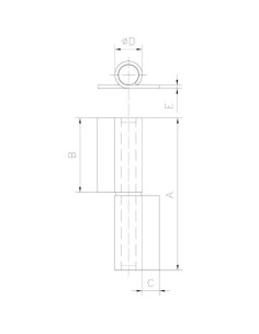 Pernio Pala 20x120x5 Caja Roja