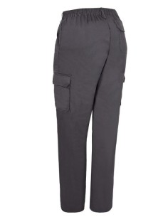 PANTALON CINTURA ELASTICA POL-ALG 01141 09 GRIS MEDIO