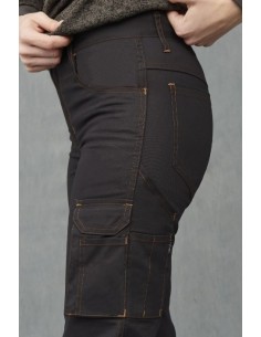 PANTALON CON CREMALLERA ELASTICO 01147 01 NEGRO