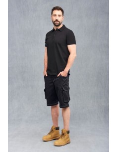 PANTALON CORTO BICOLOR MULTIBOLSILLOS 01135 01 NEGRO