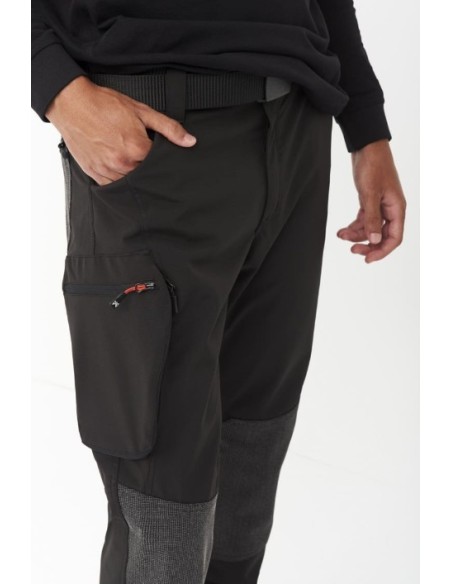 PANTALON TREKKING REFUERZO CULERA RODILLAS 04830 01 NEGRO