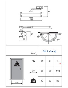 Muelle cierrapuertas plata blister ch 2-3 pr