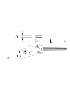 LLAVE FIJA UNA BOCA DIN 894 GEDORE