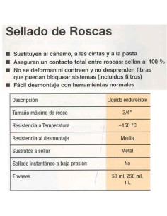 LOCTITE 542 SELLADOR DE ROSCAS 250 ml LOCTITE 542 SELLADOR DE ROSCAS 250 ml
