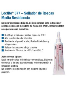 LOCTITE 577 SELLADOR DE ROSCAS 250 ml. LOCTITE 577 SELLADOR DE ROSCAS 250 ml.