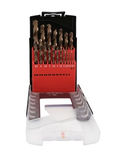 Juego 19 brocas cobalto de 1 a 10 mm 0,5