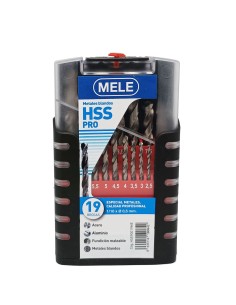 Juego 19 brocas HSS de 1 a 10 mm 0,5