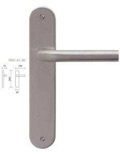 JUEGO MANETAS PARA PUERTA CON ROSETA, INOX 7001 LPL