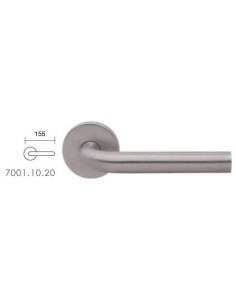 JUEGO MANETAS PARA PUERTA CON ROSETA, INOX 7001 LR
