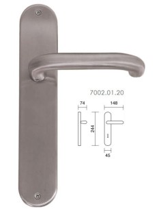 JUEGO MANETAS PARA PUERTA CON ROSETA, INOX 7002 UPL