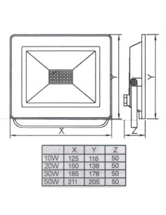Foco led 10w fl10w 2700k luz calida