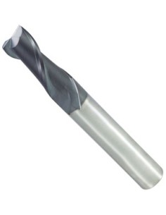 Fresa metal duro recubierta 2 labios