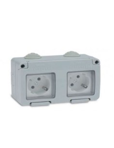 Doble base tt lateral estanco 16a 19071
