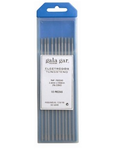 ELECTRODO TUNGSTENO 1,6 mm. NEGRO (10 u.) TIG