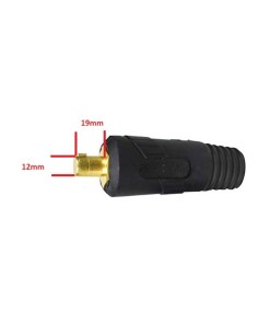 CONECTOR MACHO 35/50 (2 und.) para cable de soldadura