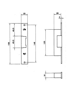 Cierre electrico 1730 901X 12V   JIS